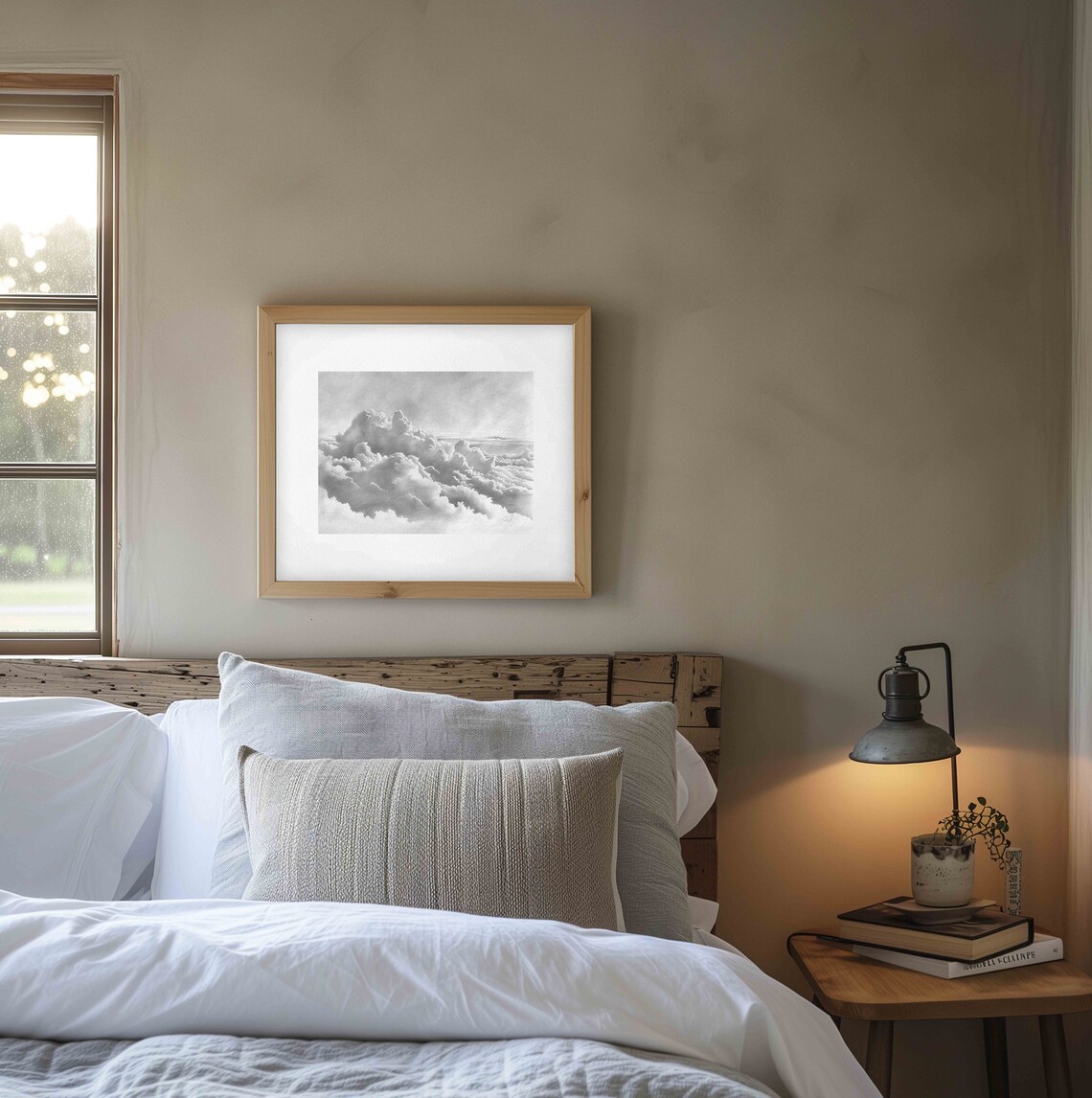 Cloud Study Vintage Pencil Sketch Art Wall Art Decor Vivid Art Print Cs 372 - Image 3
