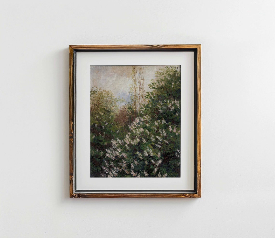 Vintage Landscape Art Lilac Tree Wall Art Decor Vivid Art Print Lt 201 - Image 2