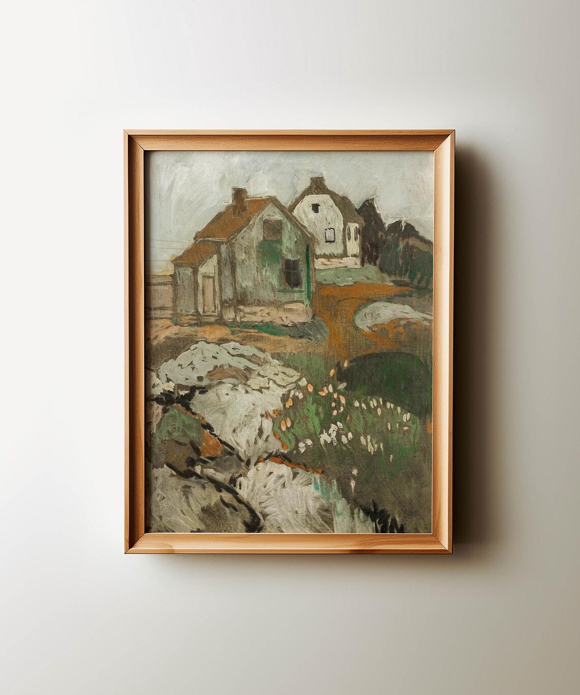 Rural Landscape, Cottage Core Vintage Rustic Art Print - Image 2