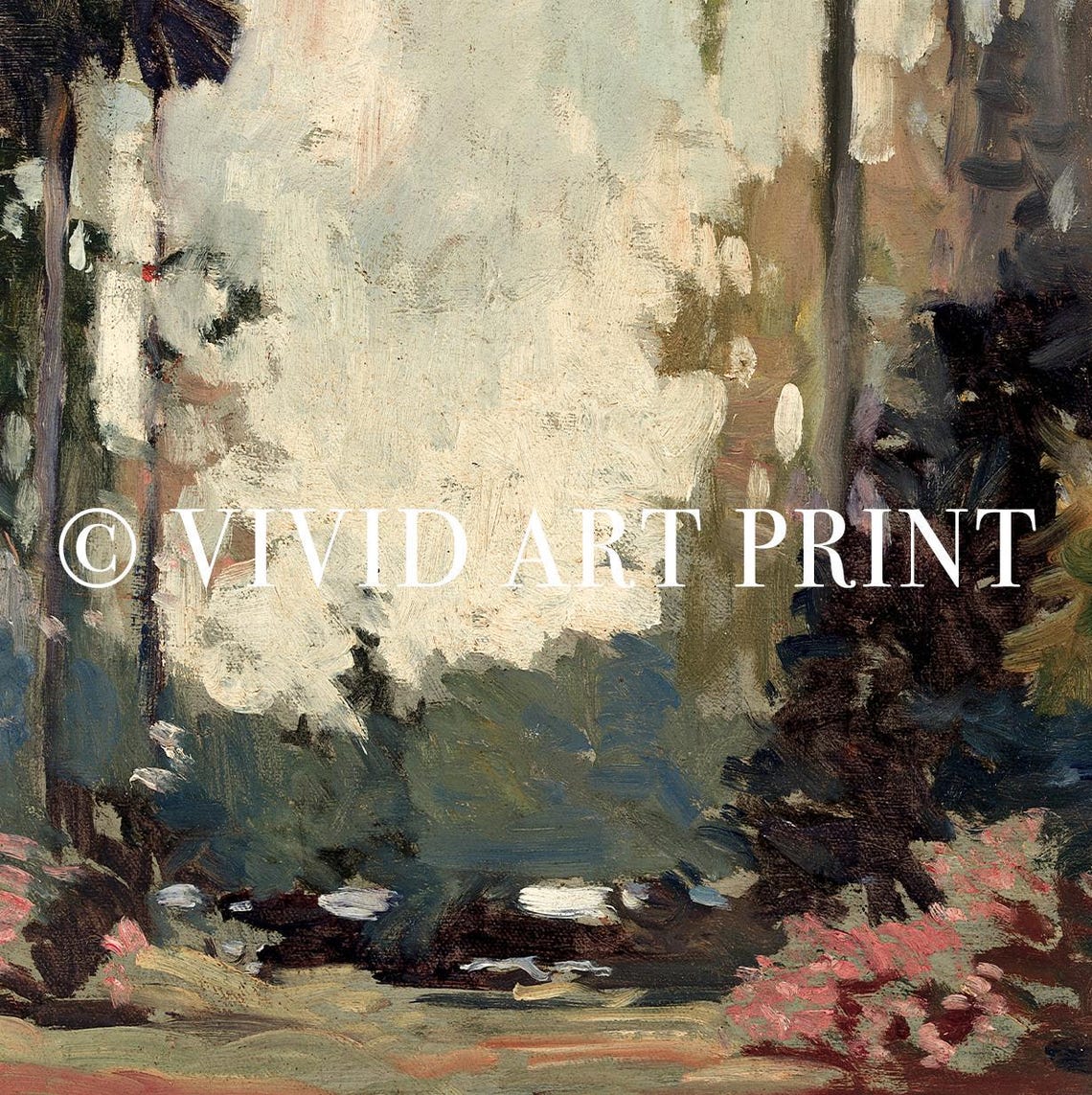 Soft Pastel Garden, Vintage Cottagecore Art Print - Image 4
