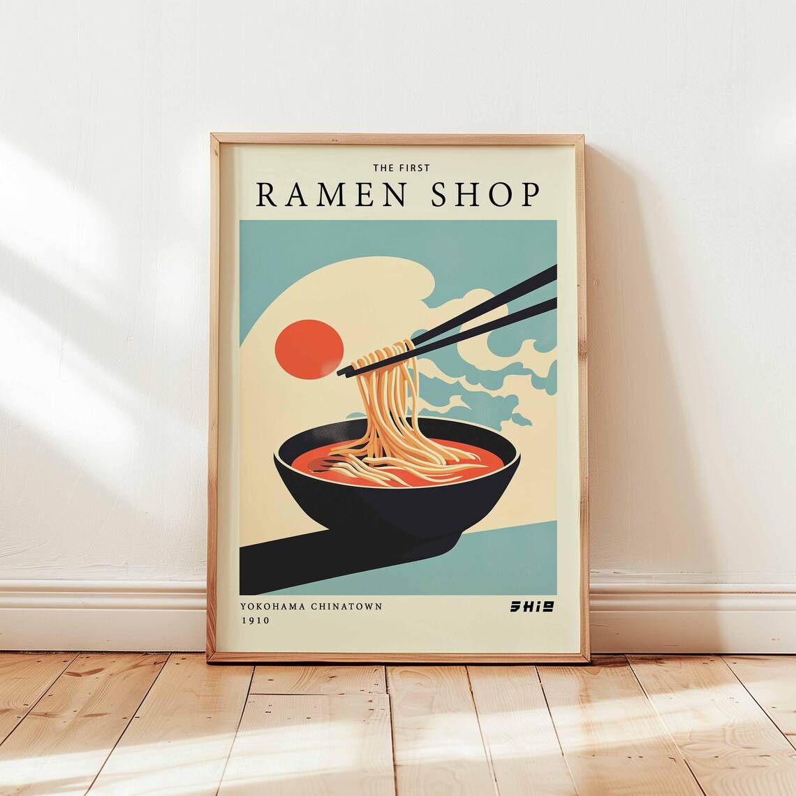 Ramen Shop Poster, Retro Japanese Noodle Art Print
