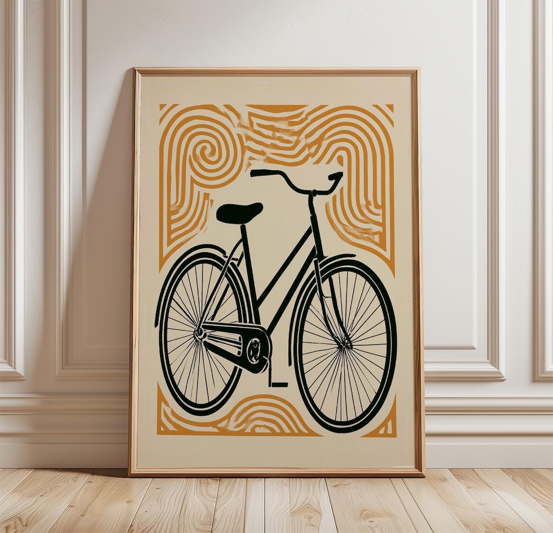 Vintage Bicycle Poster, Mid Century Cycling