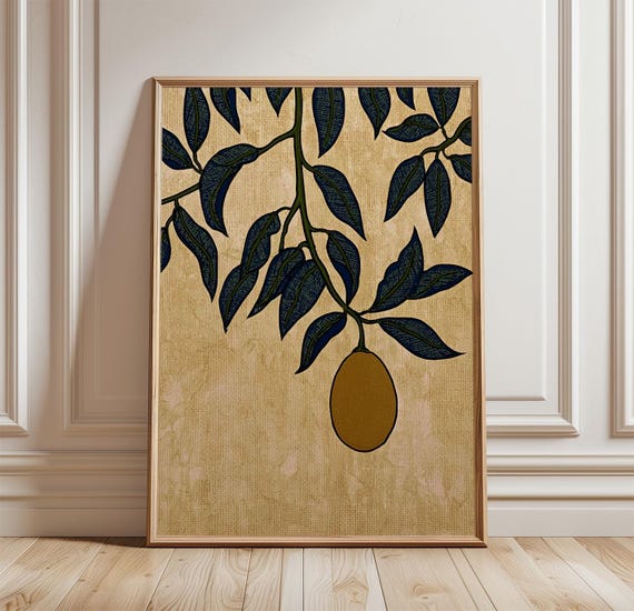 Yuzu Fruit Botanical Citrus Art Print
