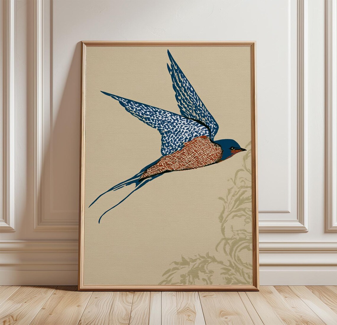 Swallow Bird Vintage Nature Art Print