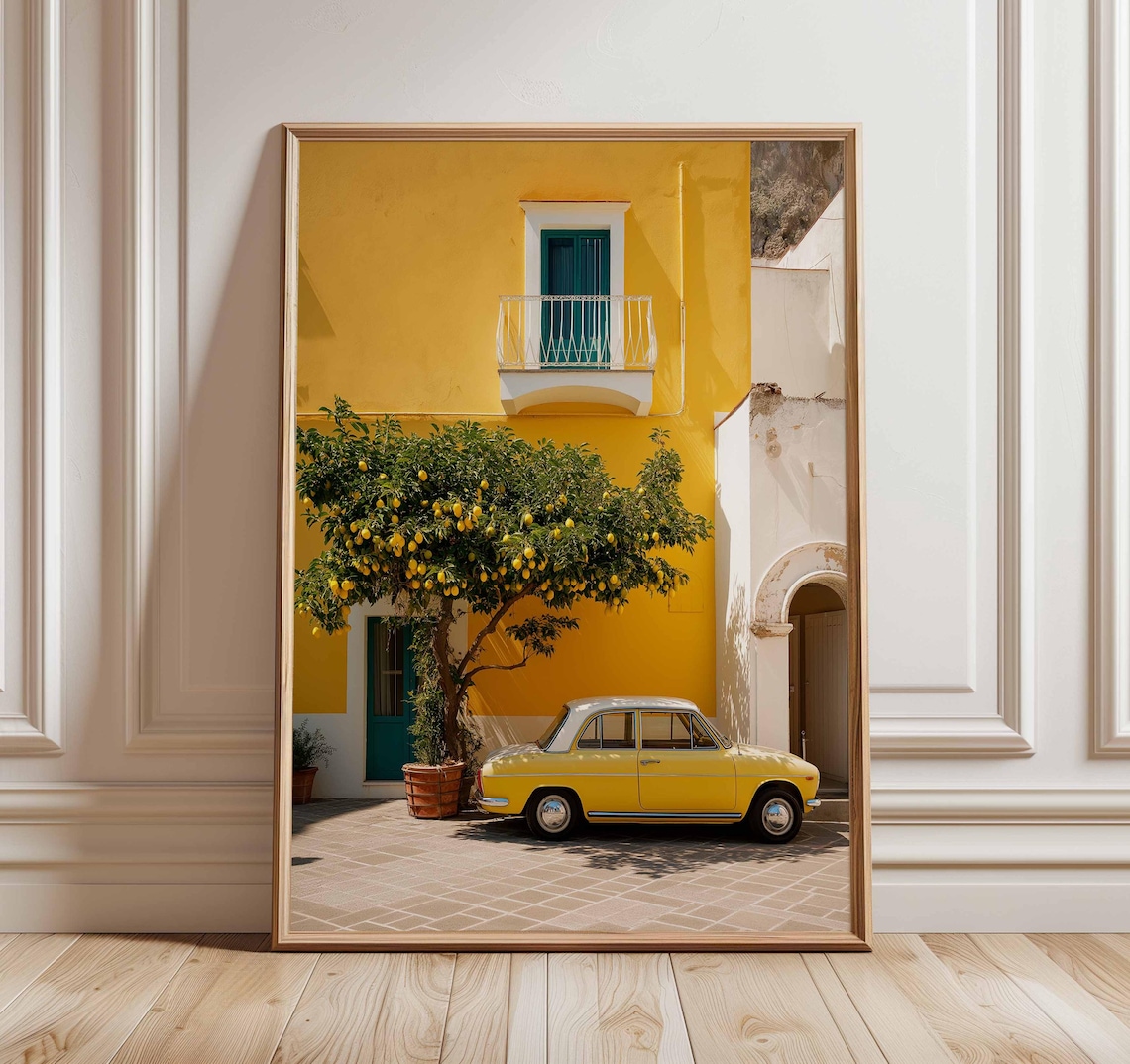 Mediterranean Lemon Tree Vintage Italian Travel Poster