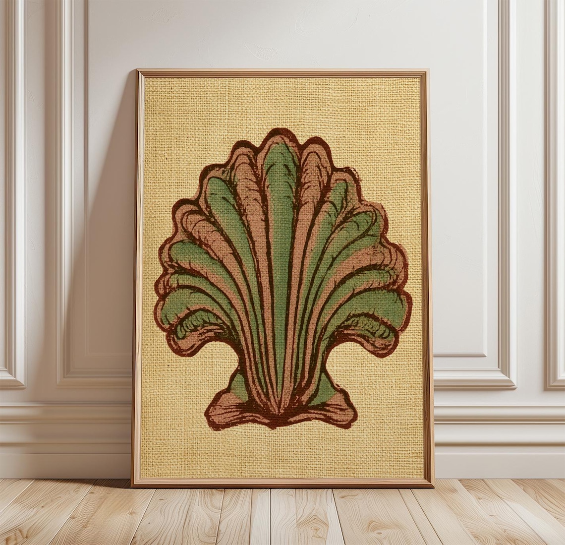 Scallop Shell Coastal Screen Print