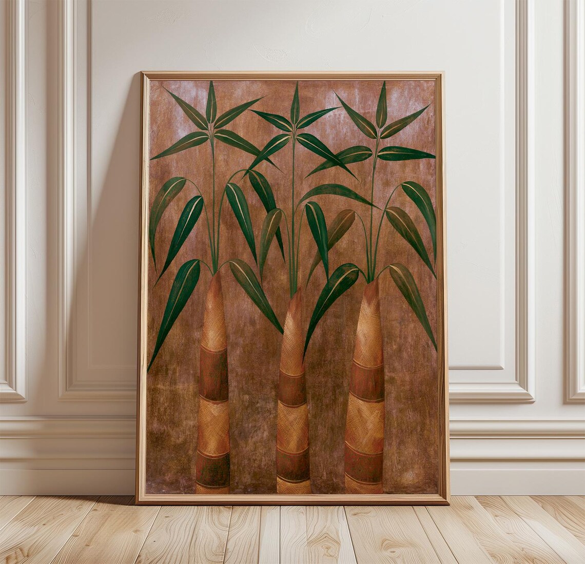 Bamboo Poster, Japandi Botanical Wall Art