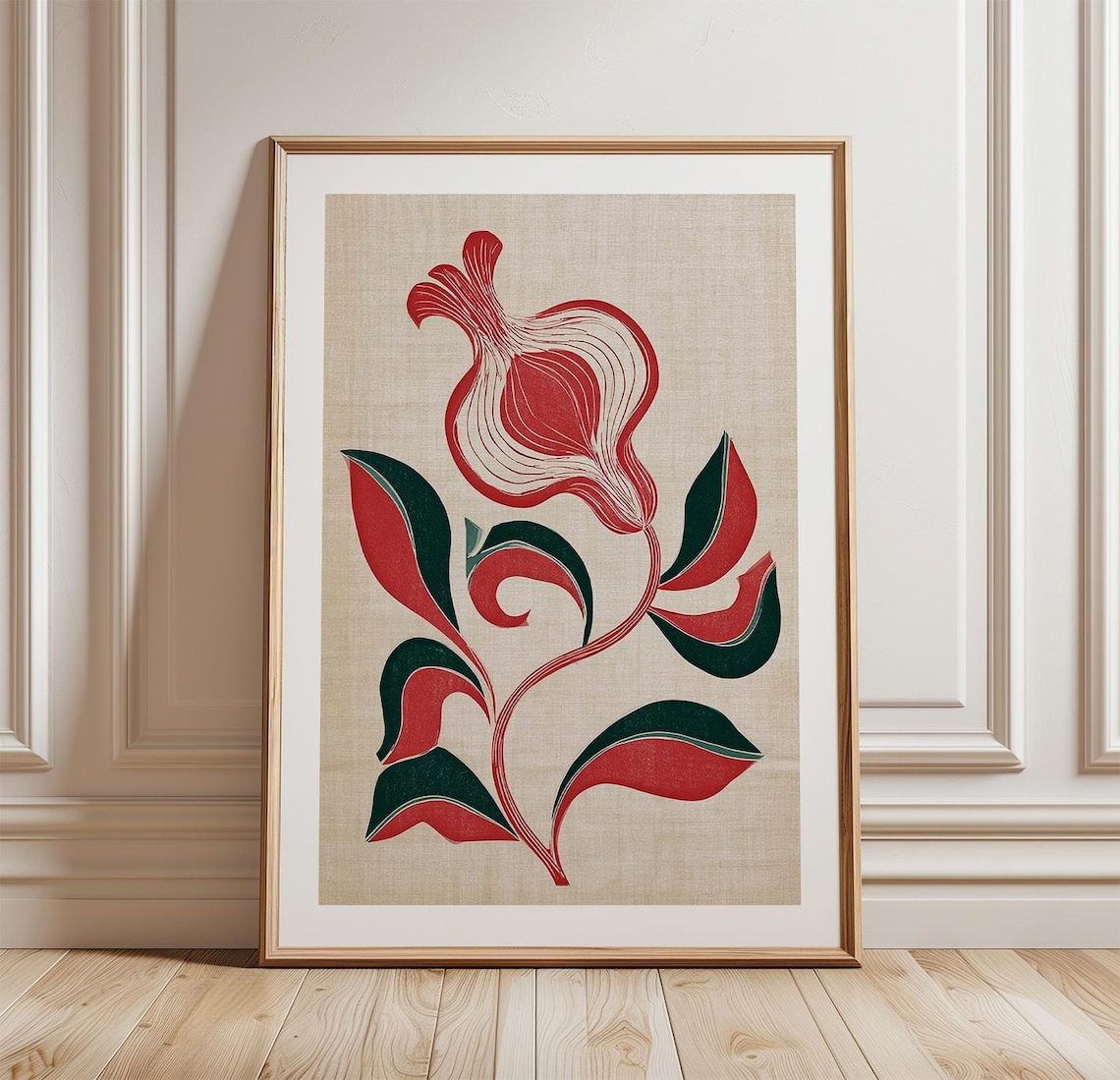 Pomegranate Minimalist Nature Art Print