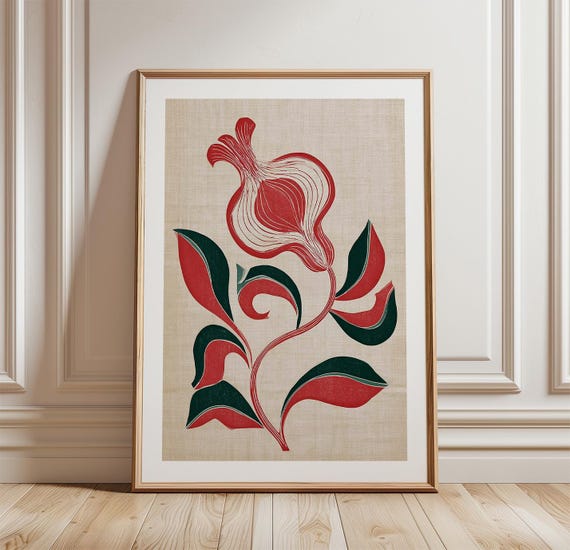 Pomegranate Minimalist Nature Art Print