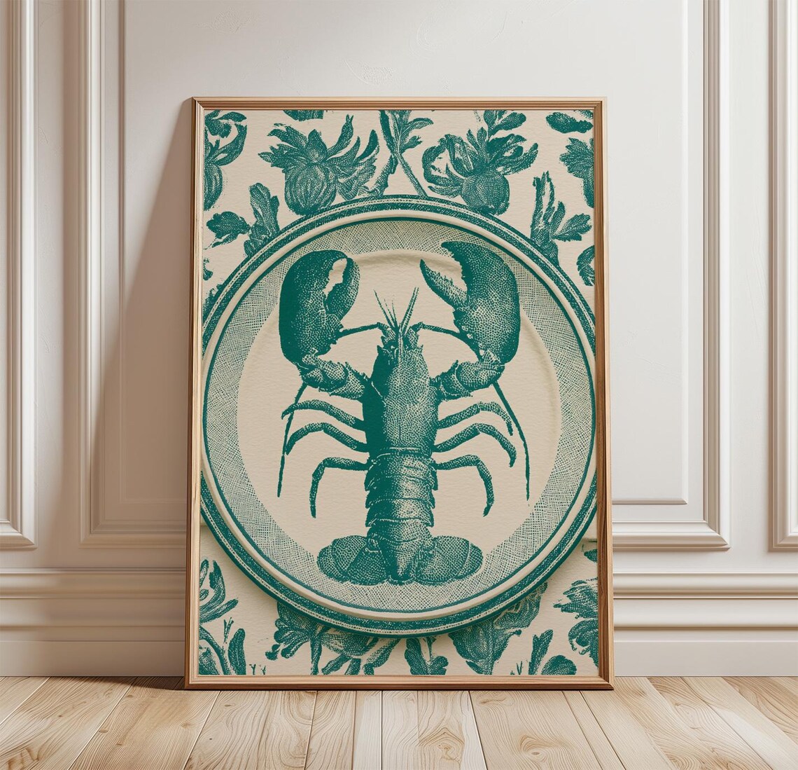 Lobster Poster, Vintage Seafood Kitchen Art Print