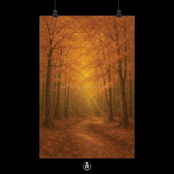 Autumn Forest Matte Poster Fall Wall Art Nature Decor For Home Cozy Gifts Lovers Appt 7