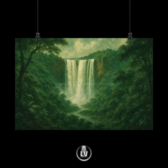 Amazon Waterfall Posters Nature Wall Art Home Decor Gift For Lovers Landscape Prints Ecofriendly Apls 54