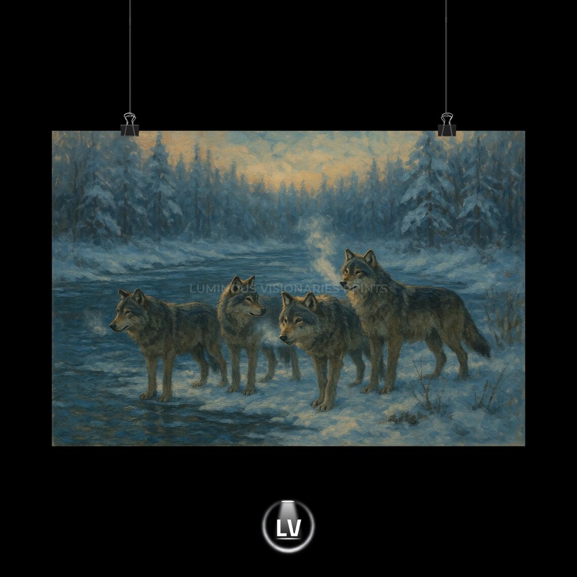 Majestic Wolf Poster Print, Wildlife Decor