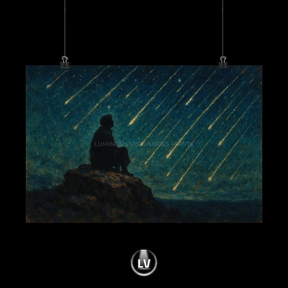 Starry Night Poster, Celestial Wall Art