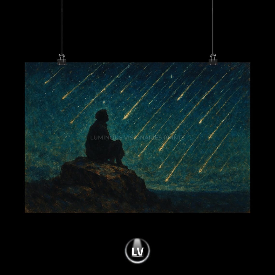 Starry Night Poster, Celestial Wall Art