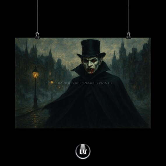Spooky Matte Horizontal Posters Halloween Wall Art Gothic Decor Haunted House Prints Vampires Horror For Home Apchg 3