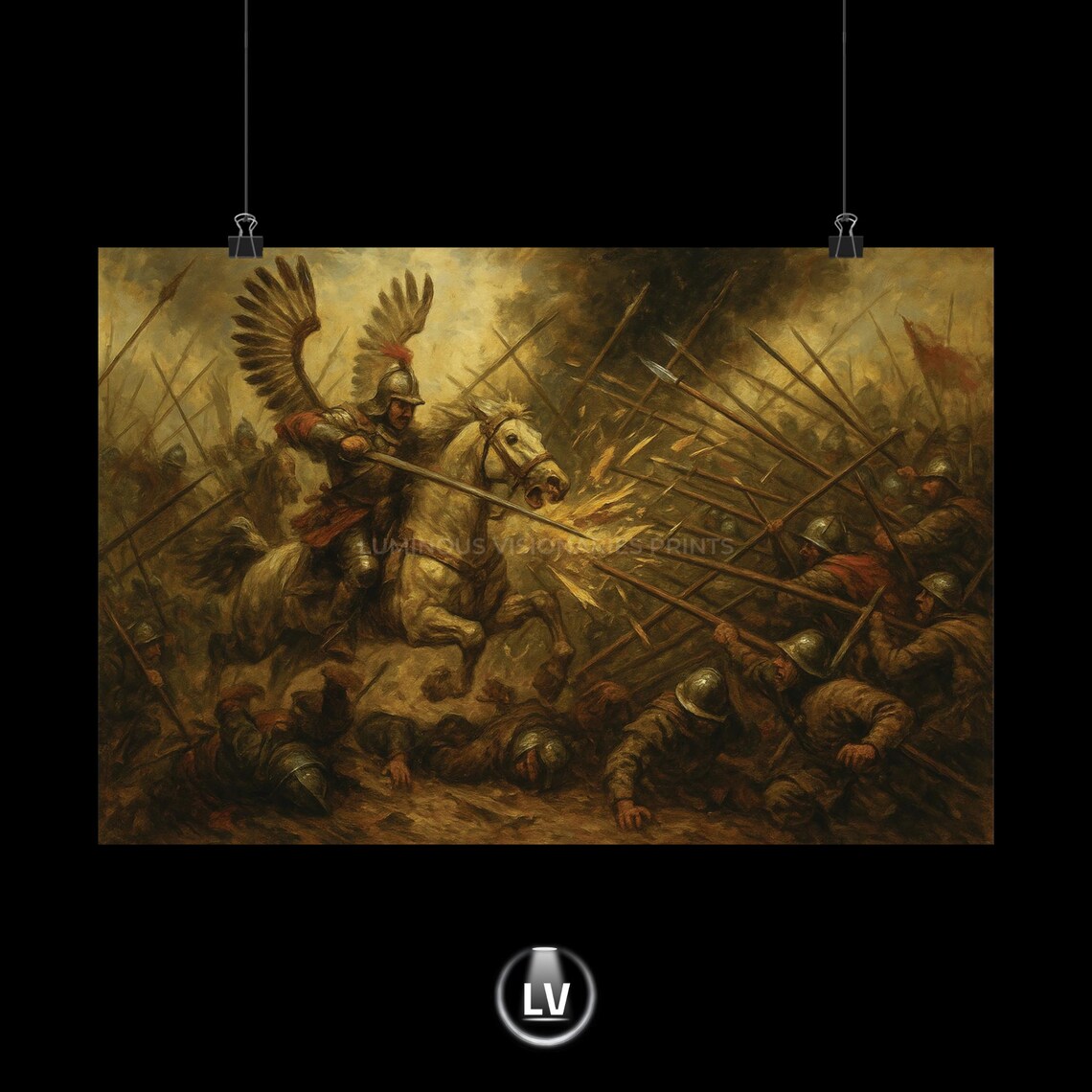 Heroic Hussar Charge Battle Scene Poster