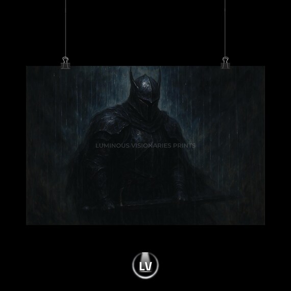 Dark Knight Matte Horizontal Posters Fantasy Wall Art Gothic Decor Home Theater Artwork Unique Gift For Him Man Cave Apmd 5