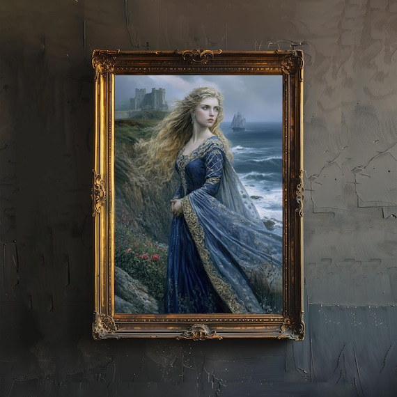 Isolde Dark Academia Poster, Literary Gothic Romance