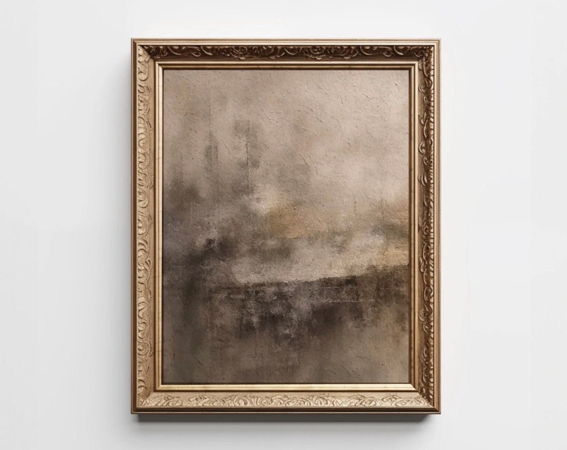 Soft Beige Textured Abstract Warm Neutral Minimalist Art Poster
