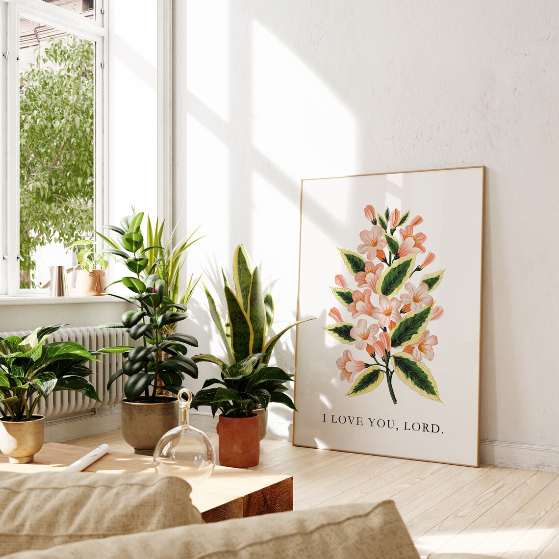 I Love You Lord Sweet Blossom Botanical Vintage Christian Poster - Image 4