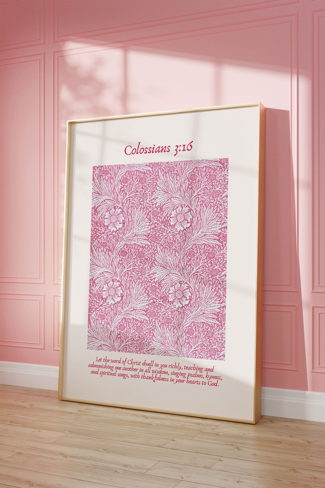Vintage Colossians 3:16 Christian Poster, Room Decor - Image 4
