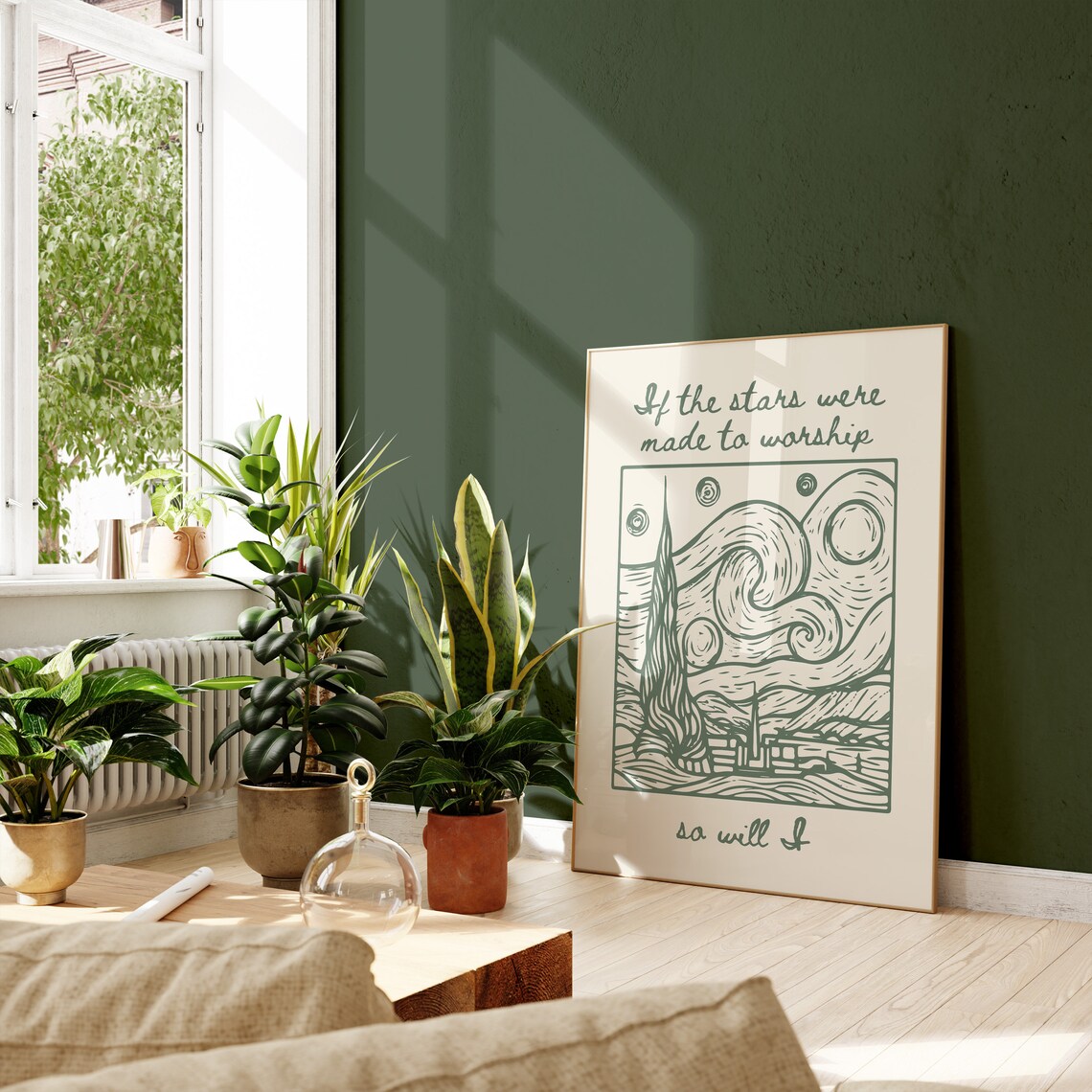 So Will I Scripture Art, Van Gogh-Inspired Poster - Image 4
