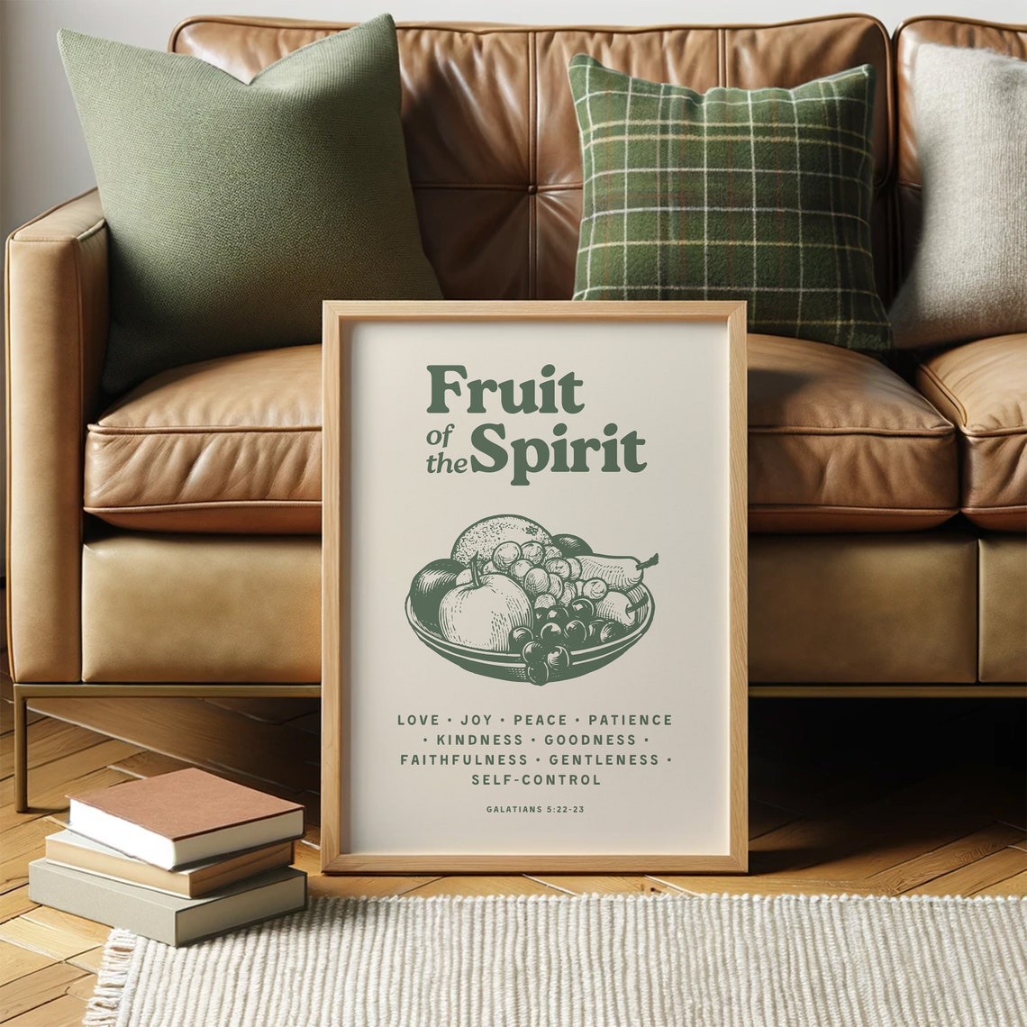 Fruit of the Spirit Vintage Engraved Fruit Bowl Scripture Poster - Image 4