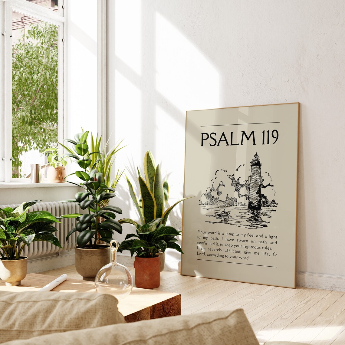 Psalm 119 Vintage Christian Wall Art, Bible Verse Print - Image 3