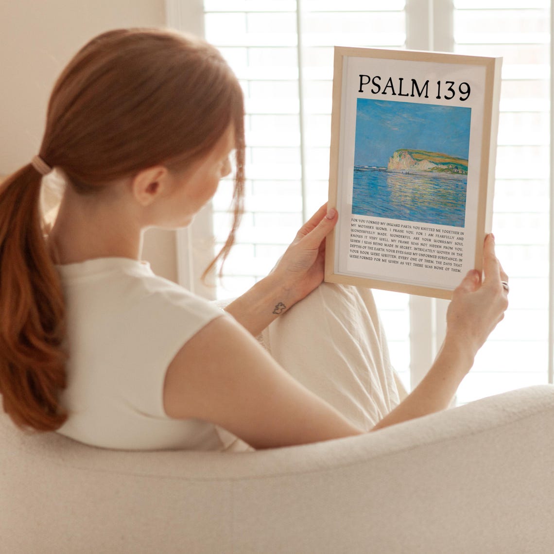 Psalm 139 Fearfully and Wonderfully Made Coastal Verse Poster - Image 3