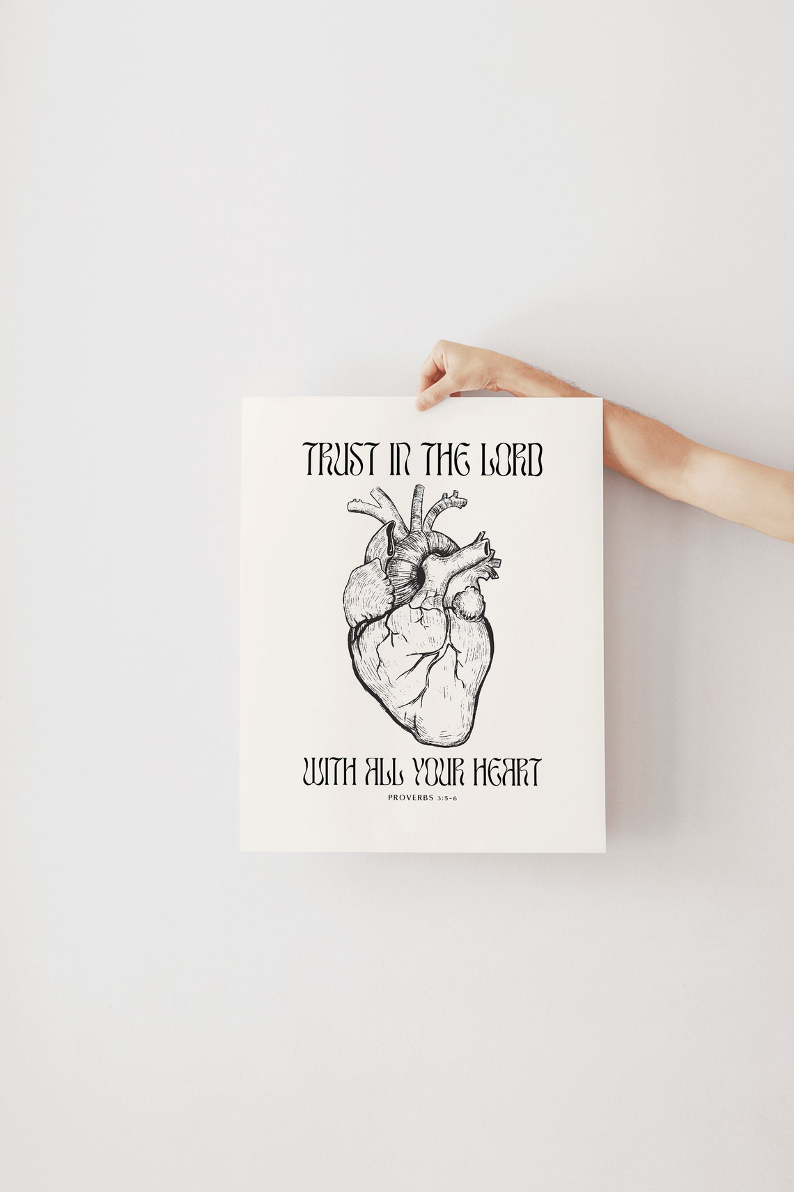 Proverbs 35 6 Trust In The Lord Christian Merch Vintage Christian Wall Art Scripture Verse Wall Art - Image 4