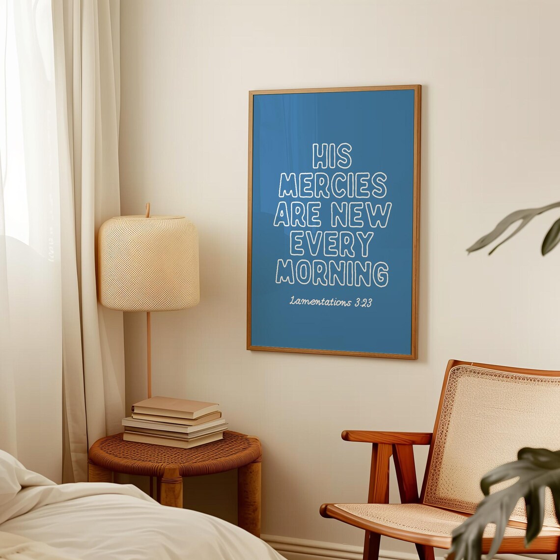 His Mercies Are New Every Morning Lamentations 3 23 Blue Playful Poster - Image 4