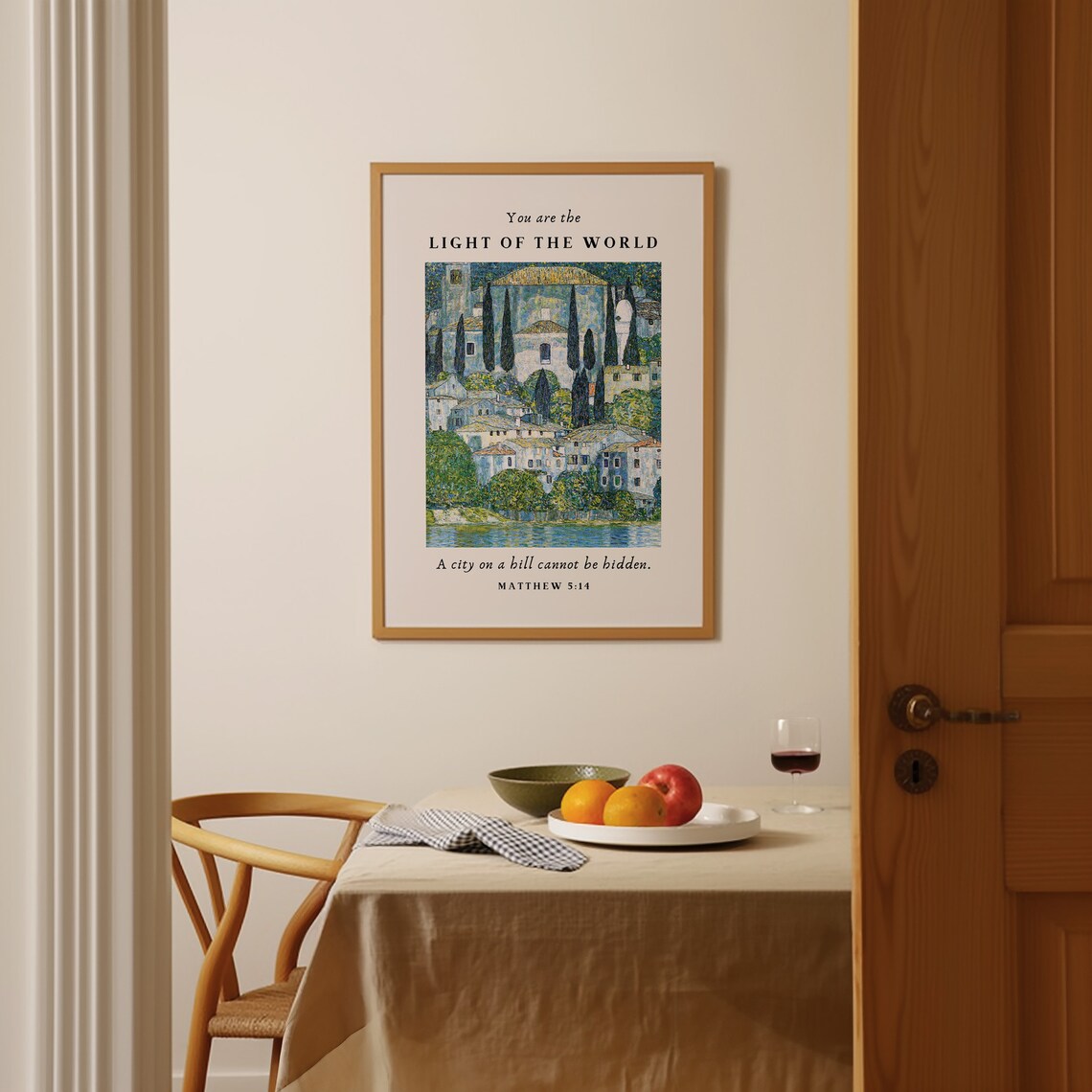 You Are The Light Of The World City On Hill Matthew 5 14 Bible Poster - Image 3