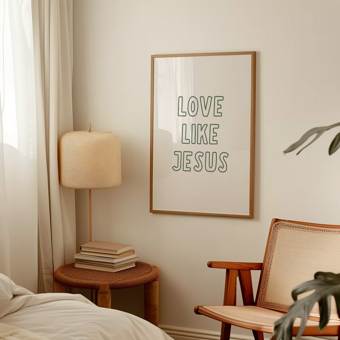 Love Like Jesus Minimalist Typography Art Print - Image 4