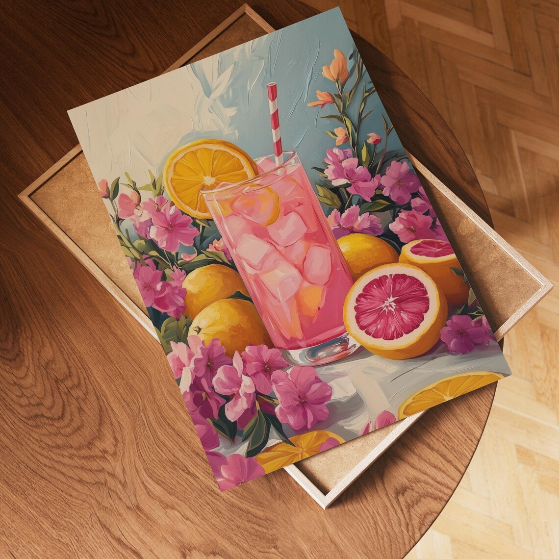 Pink Summer Drink, Colorful Lemonade Cocktail Poster - Image 4
