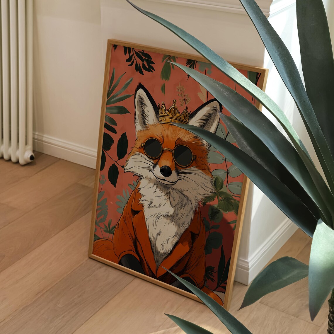 Royal Fox Art Print, Quirky Humorous Maximalist - Image 2