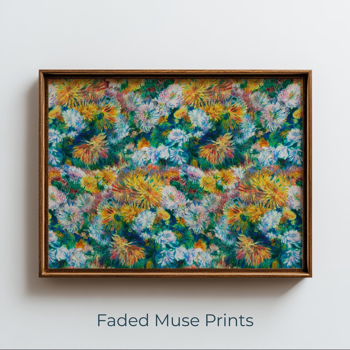 Floral Garden Print, Botanical Impressionist Flower Art
