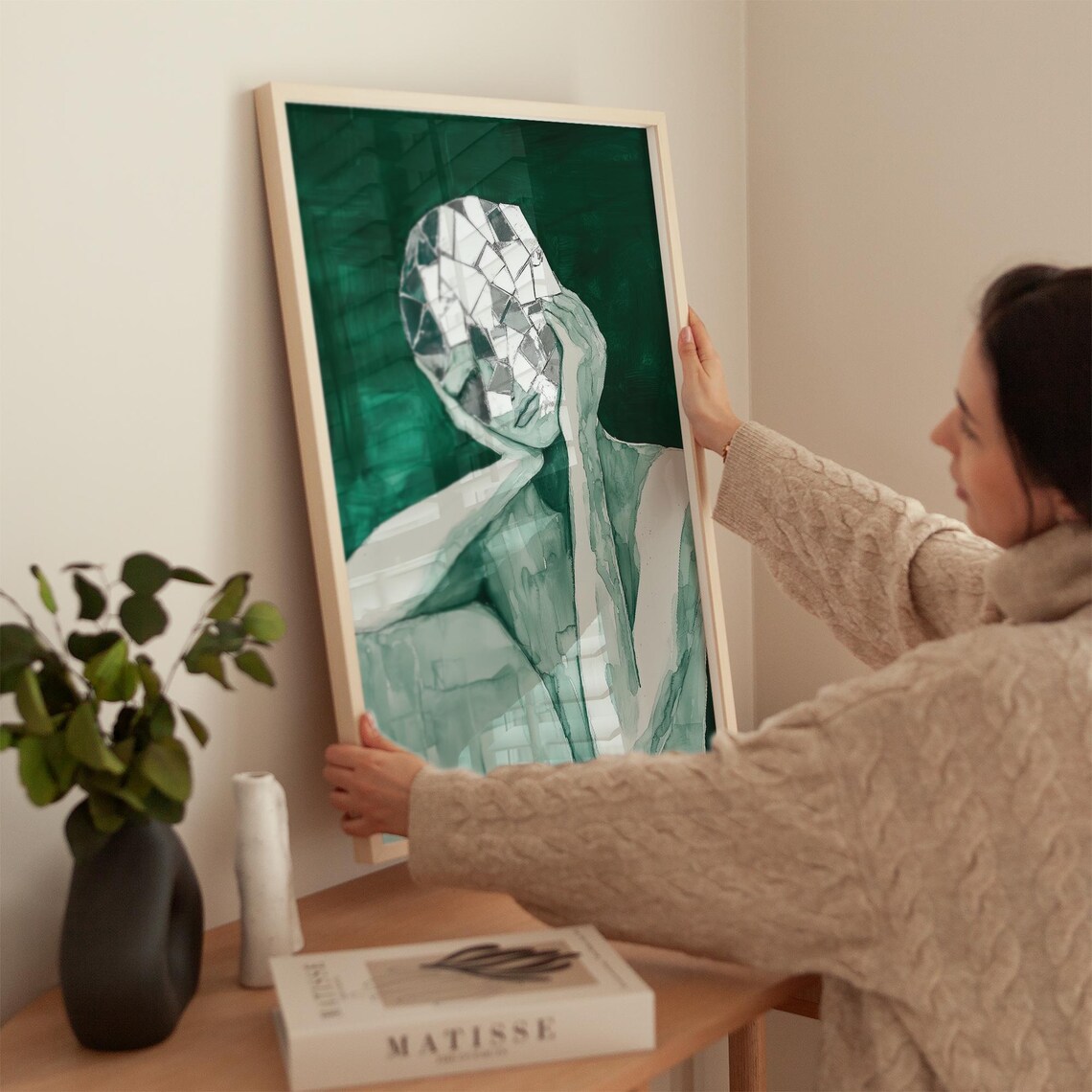 Abstract Figure Art Print, Minimalist Modern Decor - Image 2