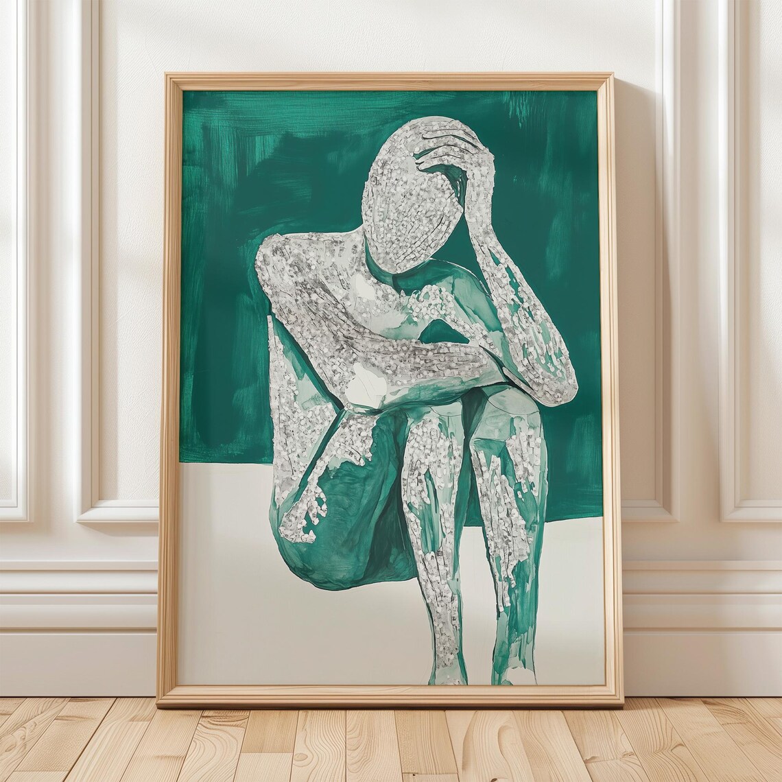 Abstract Figurative Modern Minimalist Living Room