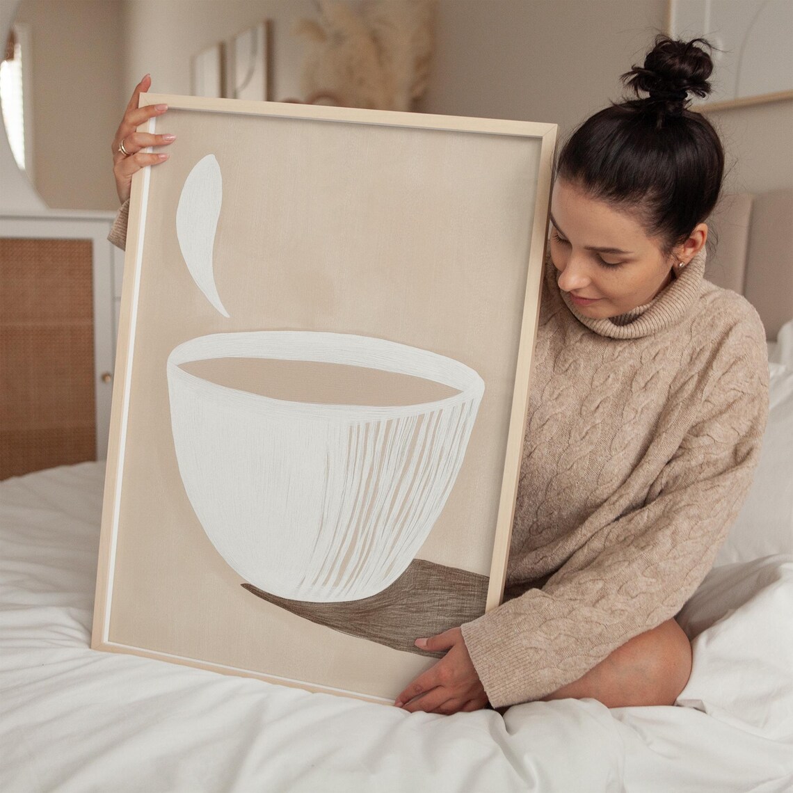 Minimalist Coffee Cup Art Print, Modern Kitchen Decor - Image 4