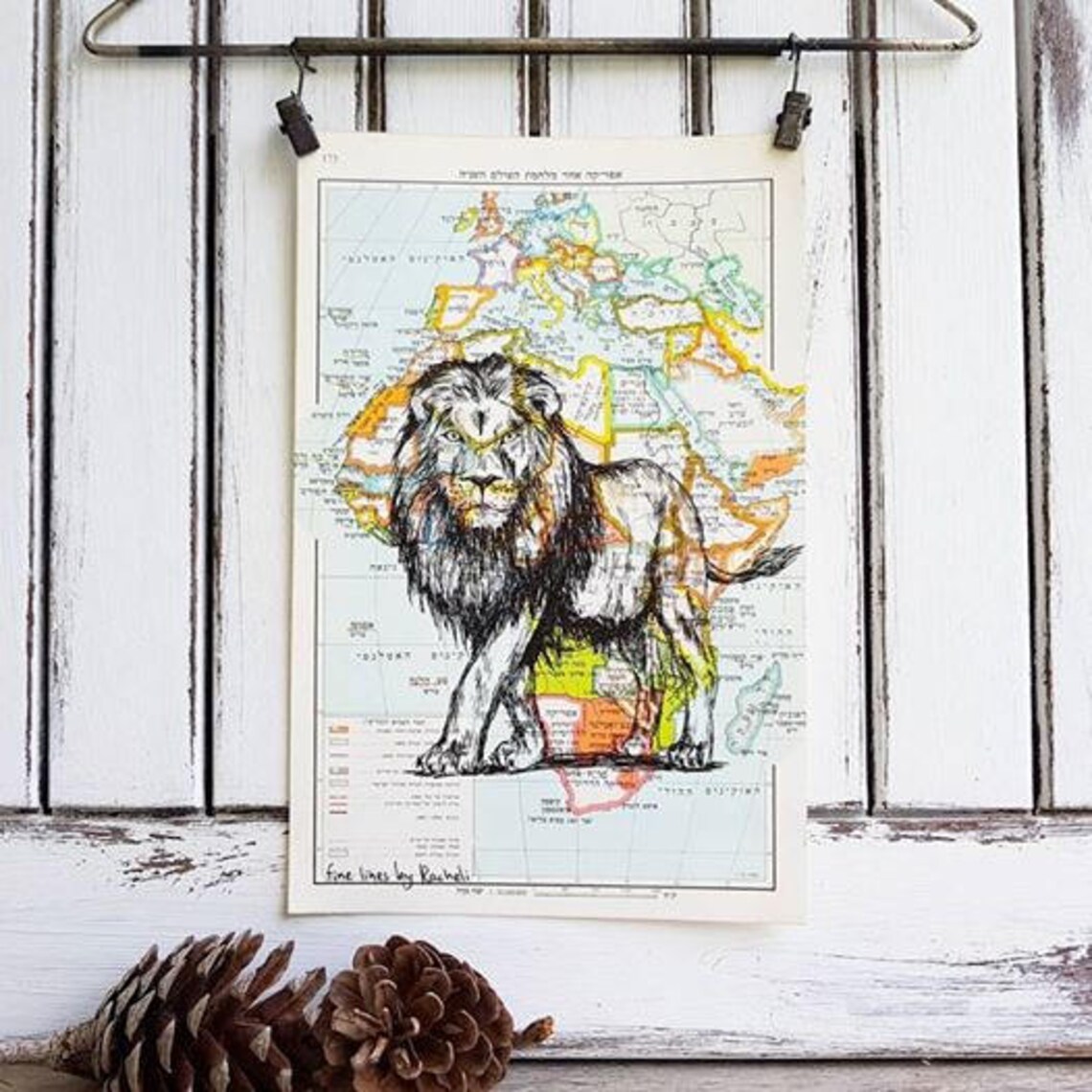 Lion Nursery Art Print, Woodland Animal Decor - Image 2