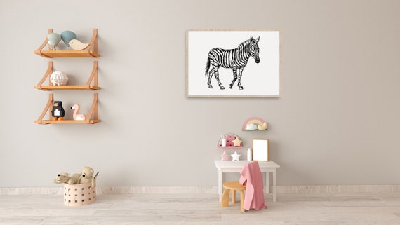 Unique Art Prints Wall Art Prints Animals Realistic Art Modern Nursery Print Art Prints Nature Dorm Decor Nordic Art Zebra Print