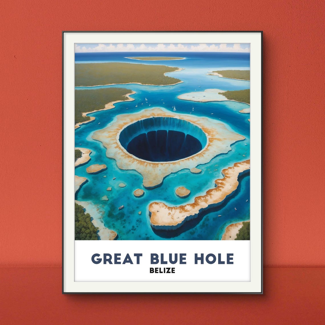 Great Blue Hole Belize Poster A Stunning Natural Wonder - Image 3