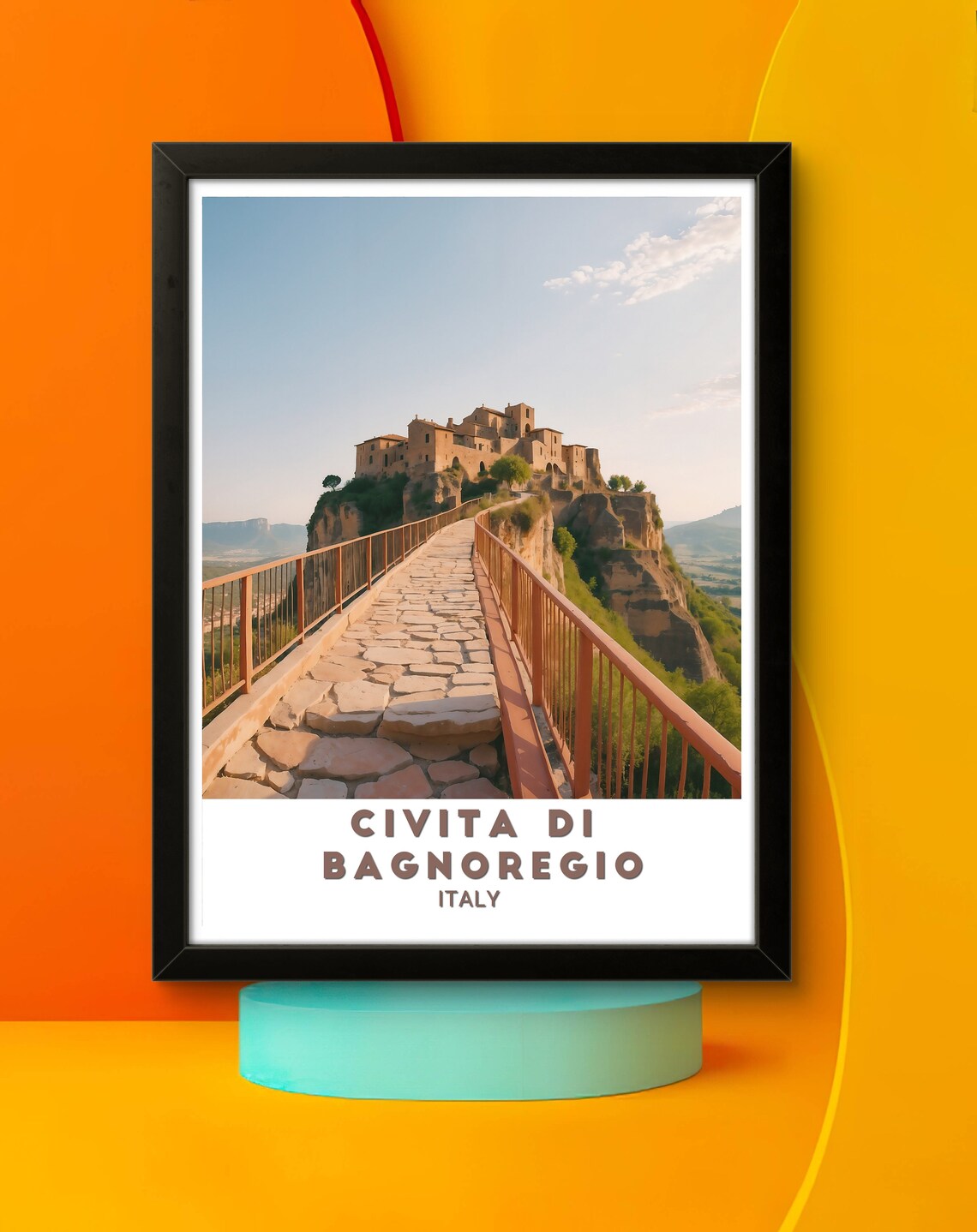Civita Di Bagnoregio Italy Hilltop Village Stone Bridge Poster - Image 2