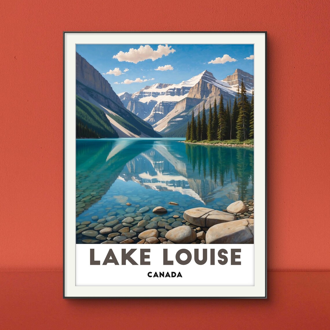 Lake Louise Canada Turquoise Lake and Rocky Mountain Reflection Poster - Image 2
