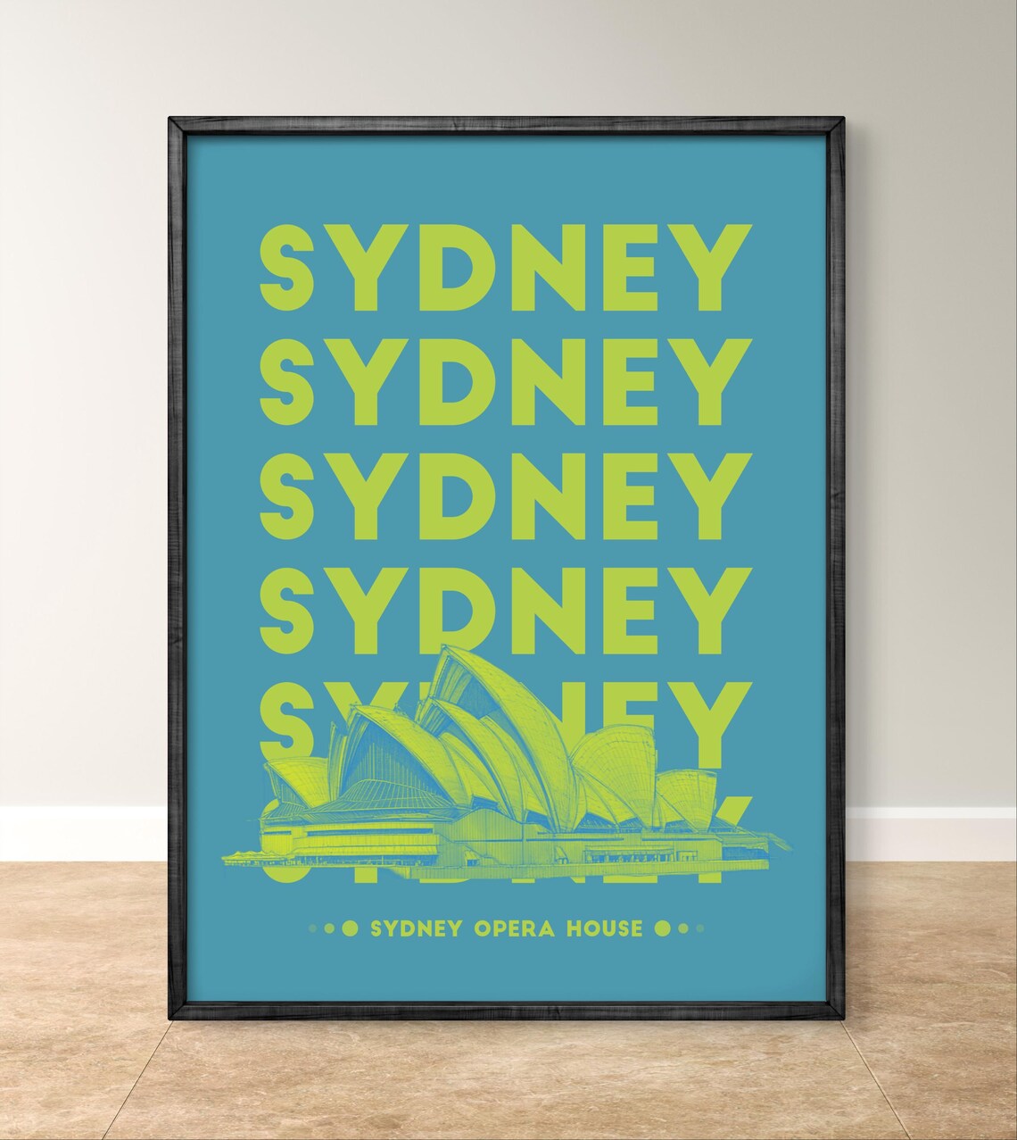 Sydney Opera House Neon Poster, Modern Travel Decor - Image 2