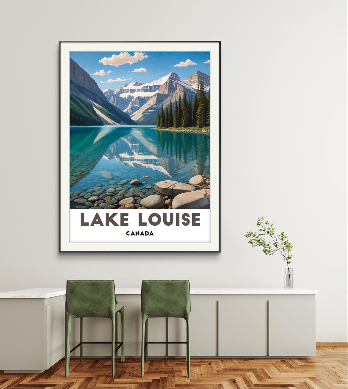 Lake Louise Canada Turquoise Lake and Rocky Mountain Reflection Poster - Image 3