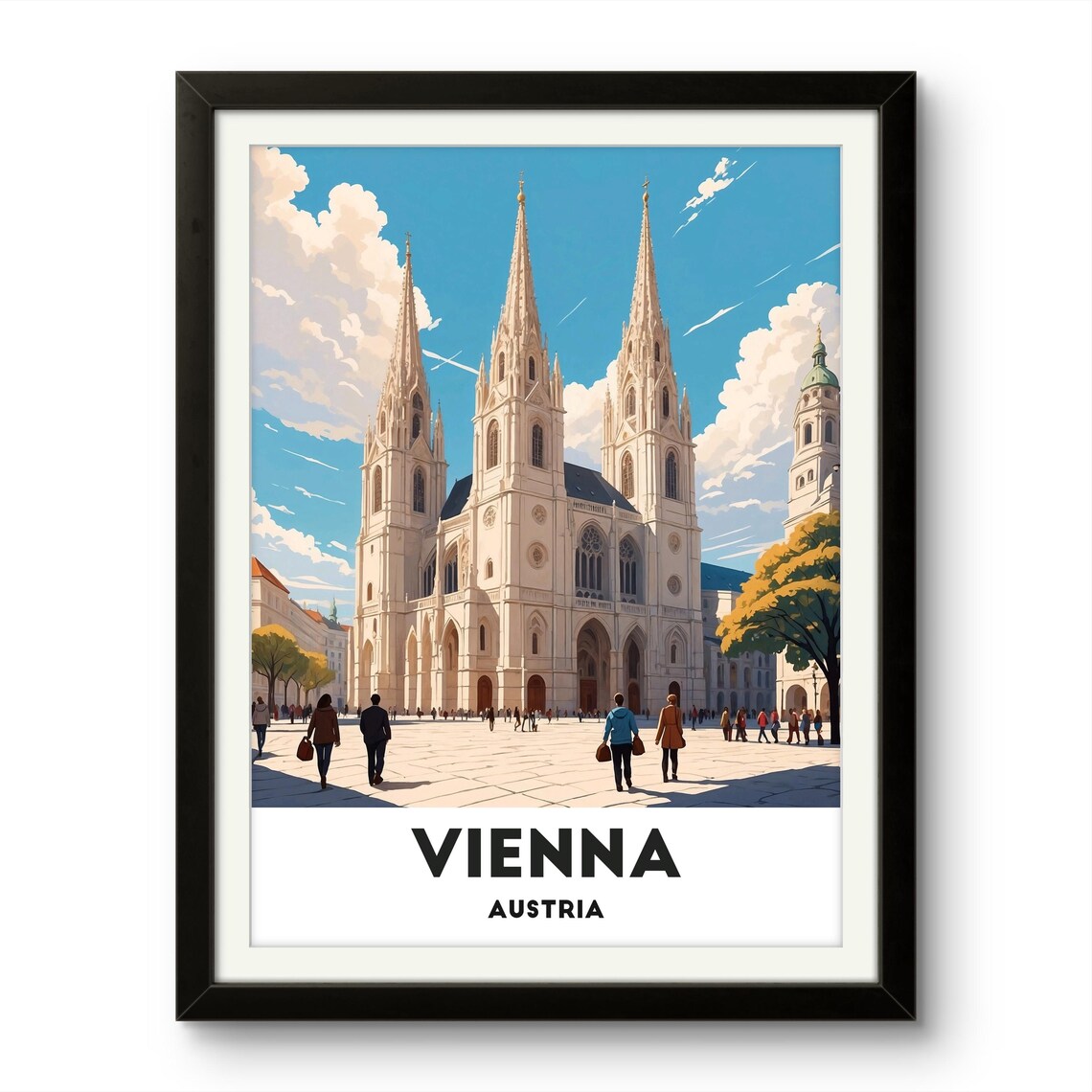 St Stephens Cathedral, Vienna Gothic Architecture Art Print - Image 3