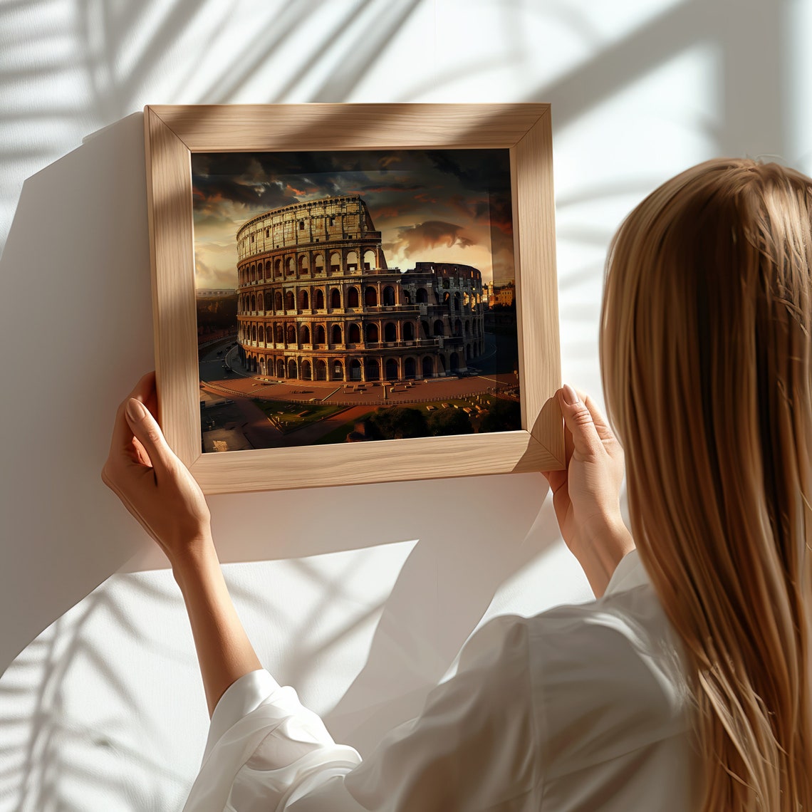 Rome Italy Colosseum At Sunset Ancient Monument Golden Skyline Poster - Image 4