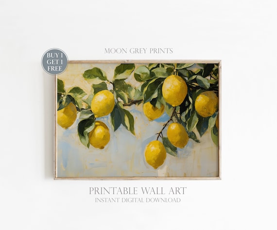 Lemon Tree Vintage Italian Summer Art Print